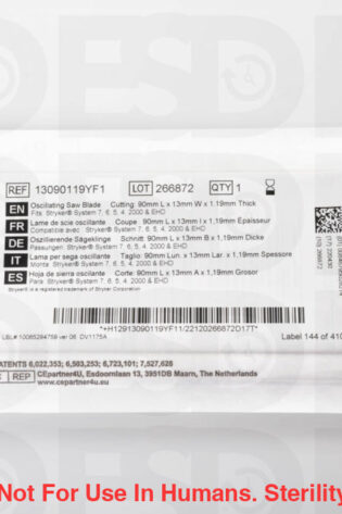 ZIMMER BIOMET: 13090119YF1 - EACH