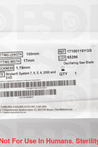 ZIMMER BIOMET: 17100119YGS - EACH